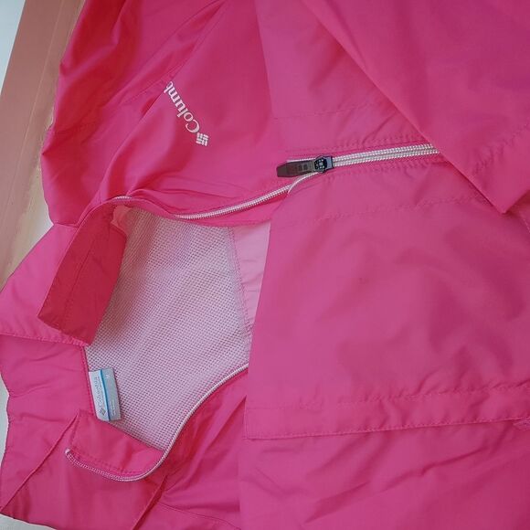 HOST PICK 🩷 COLUMBIA *NWOT* Sportswear Nylon Wind Breaker Pink Medium - Picture 6 of 15
